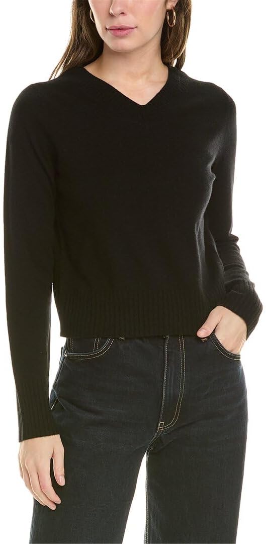 Women's Cropped V Neck Pullover