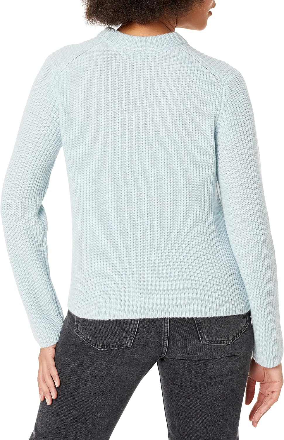 Women's Cashmere Ribbed Mock Neck Sweater